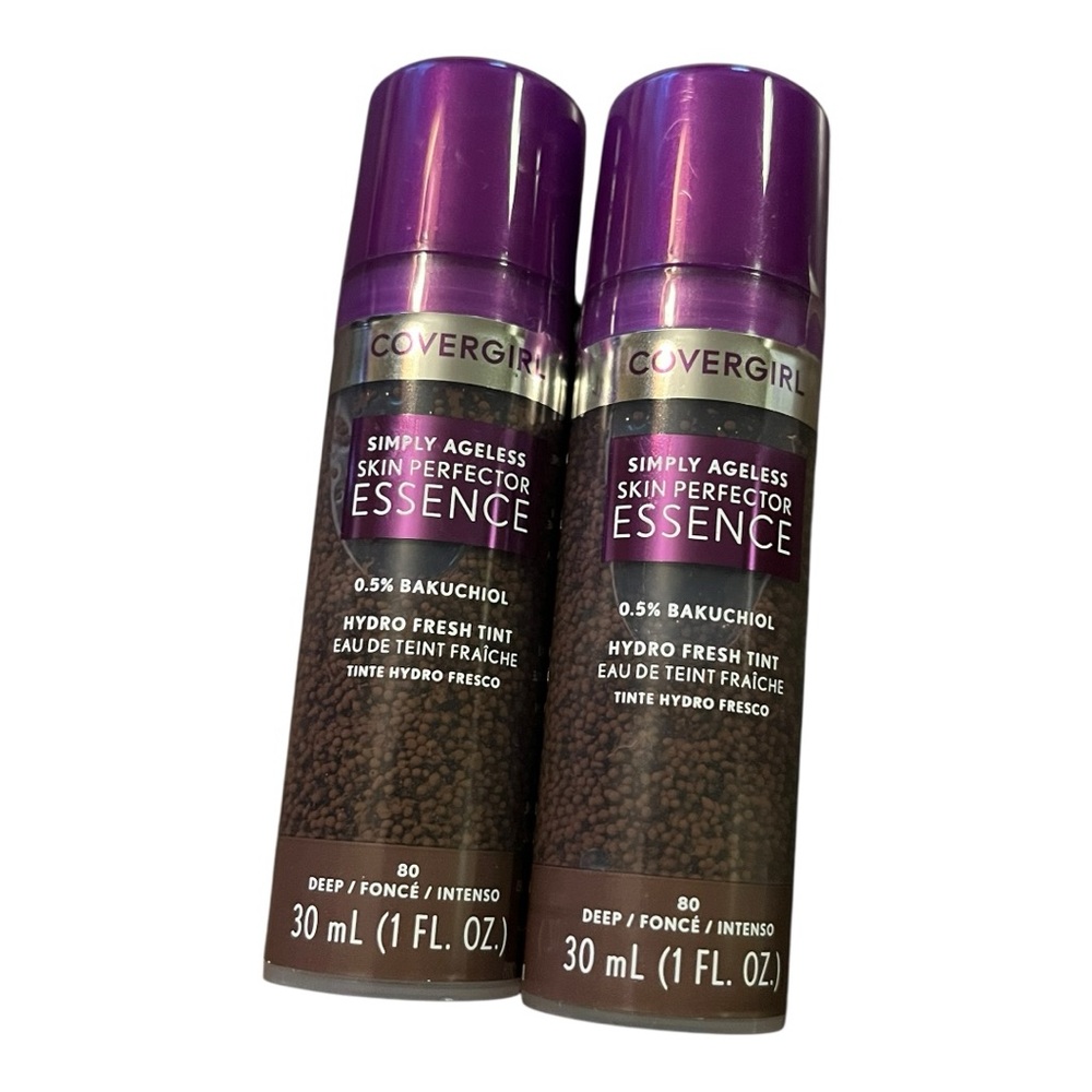 2 Covergirl Simply Ageless Skin Perfector Essence in Shade 80 - Deep